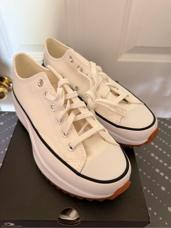 Converse Shoes - Converse Women's Cream Platform Lace-Up Sneakers with Gum Outsole